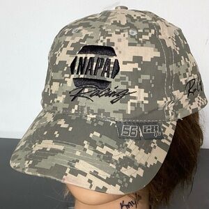 Napa Racing Intrepid Fallen Heroes Fund #56 Adjustable Hat Camo Baseball Cap New